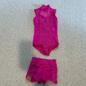 Sparkly Pink Dance Costume Set